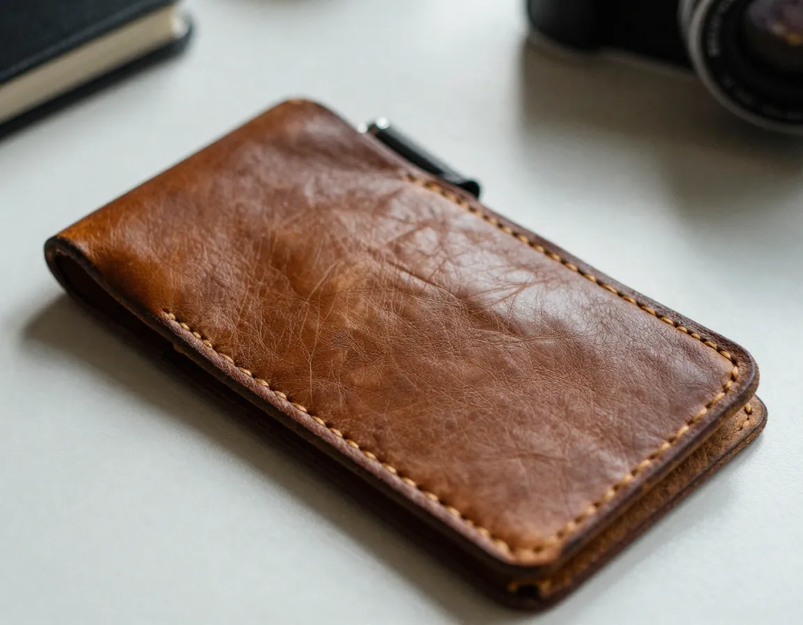 Portaplumas De Cuero Envejecido